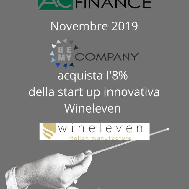 Acquisto l’8% della start up innovativa Wineleven